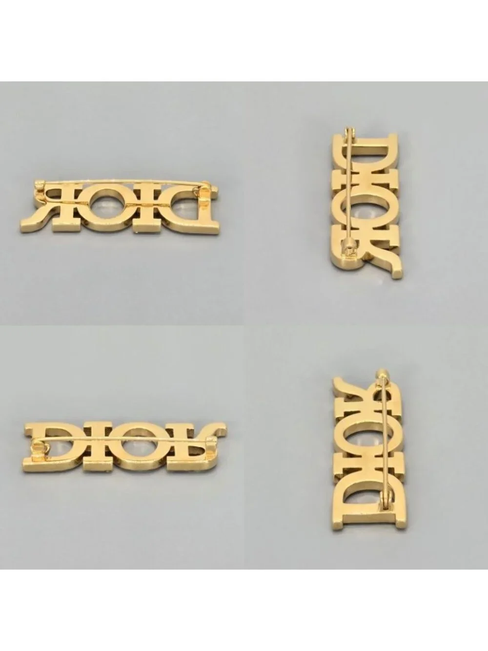 Dior Dioevolution Logo Brooch Crystal Gold - Picture 4 of 8